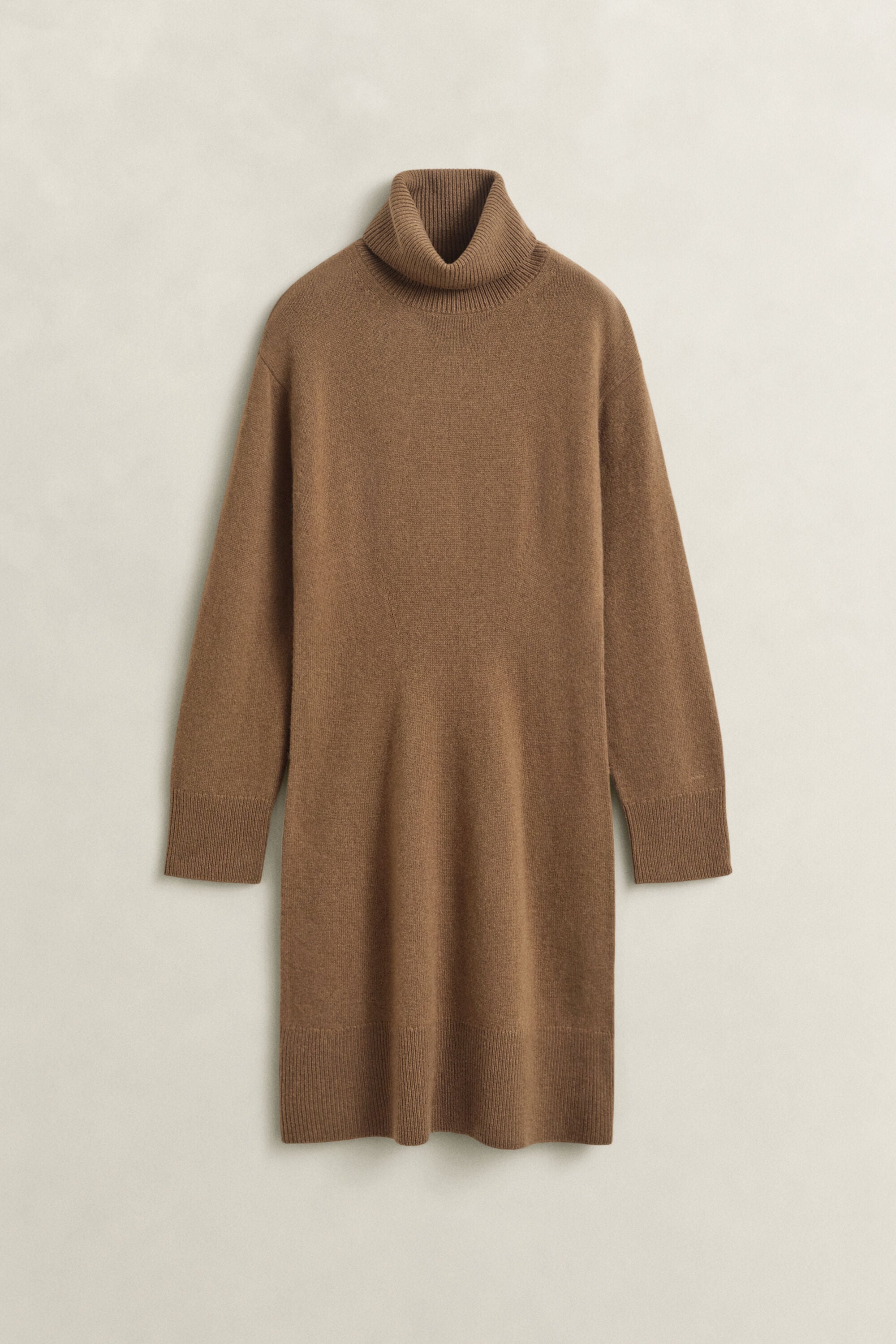 Robe à col roulé en laine et cachemire