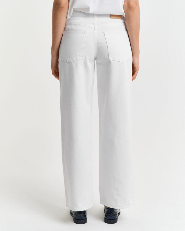 Jean jambes droites coupe décontractée blanc