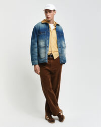 Chemise regular fit en popeline &agrave; rayures