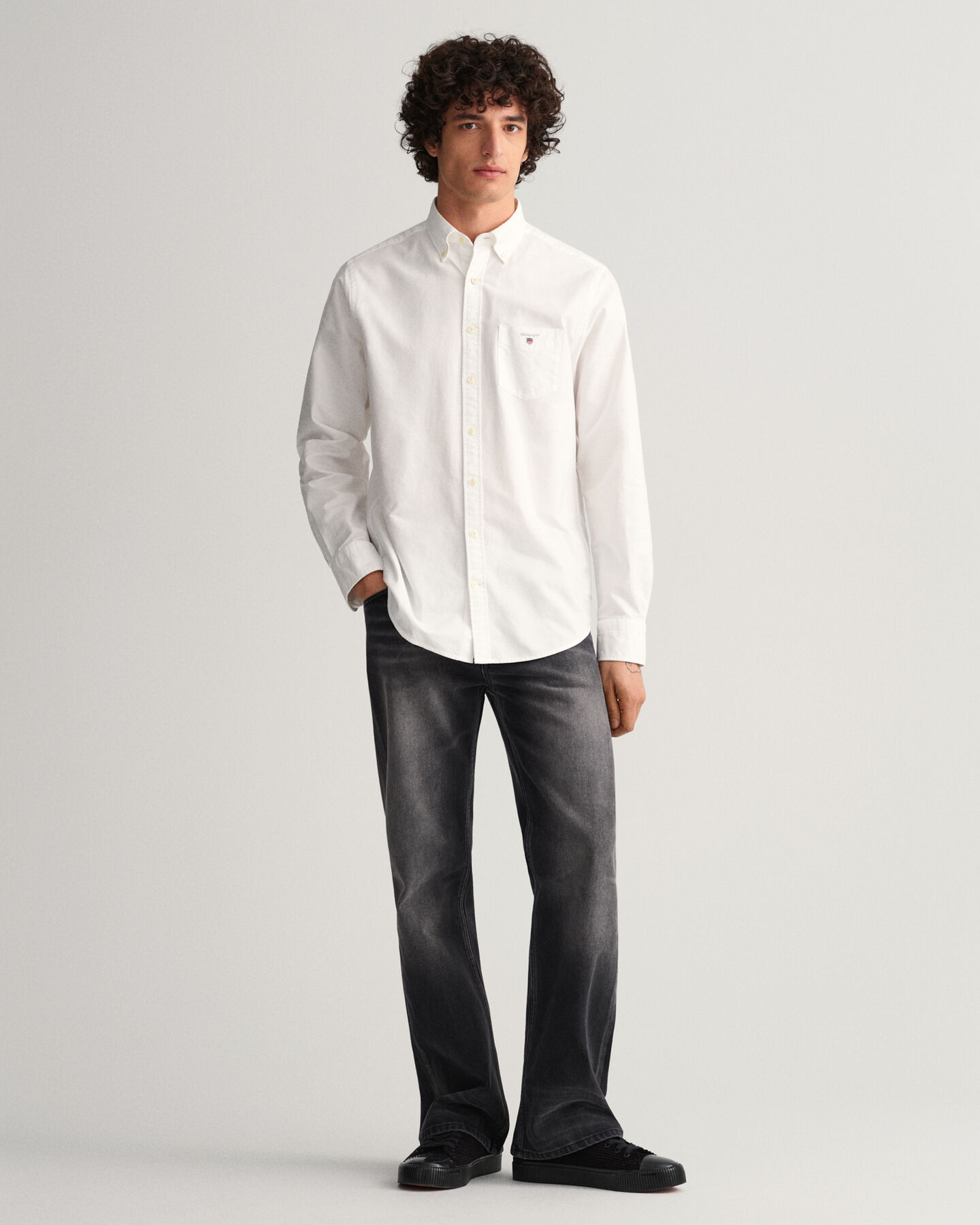 Chemise regular fit en coton Oxford
