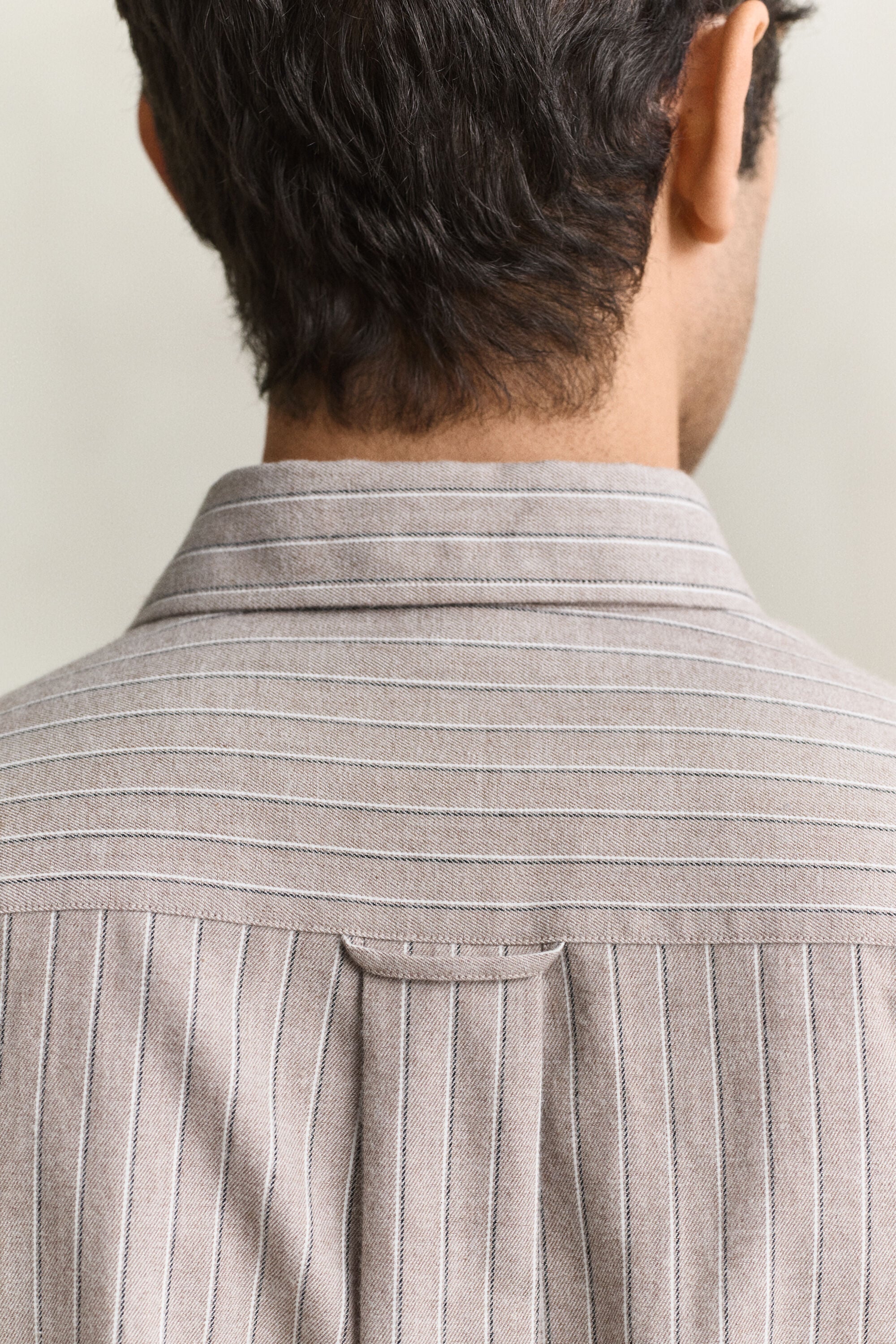 Chemise en flanelle chinée à rayures