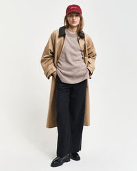 Pull ras du cou avec finitions &agrave; chevrons