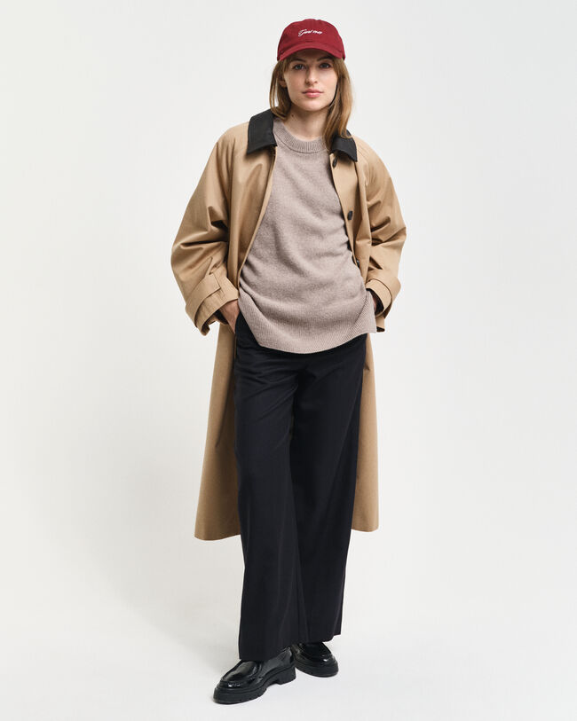 Pull ras du cou avec finitions &agrave; chevrons