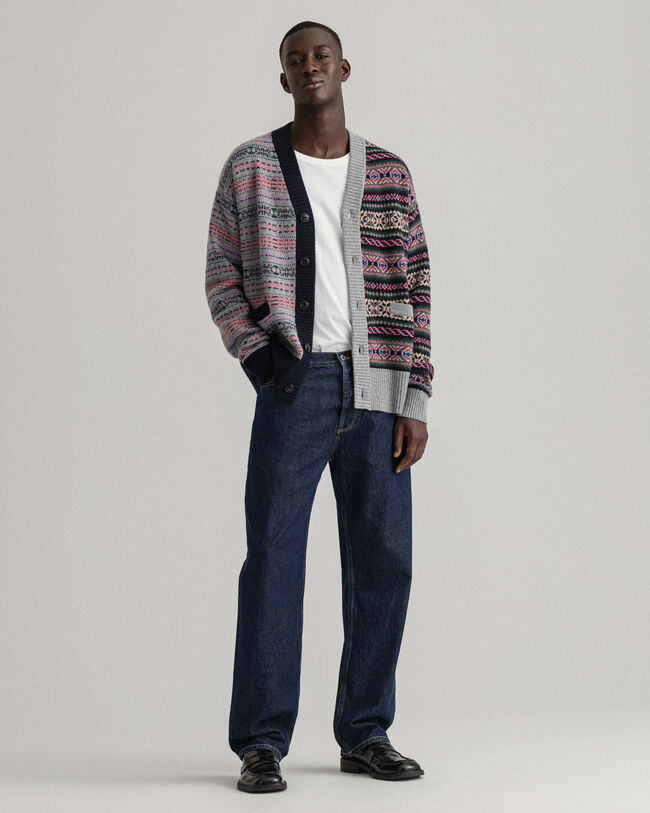 Cardigan à motif Fair Isle REMAKE