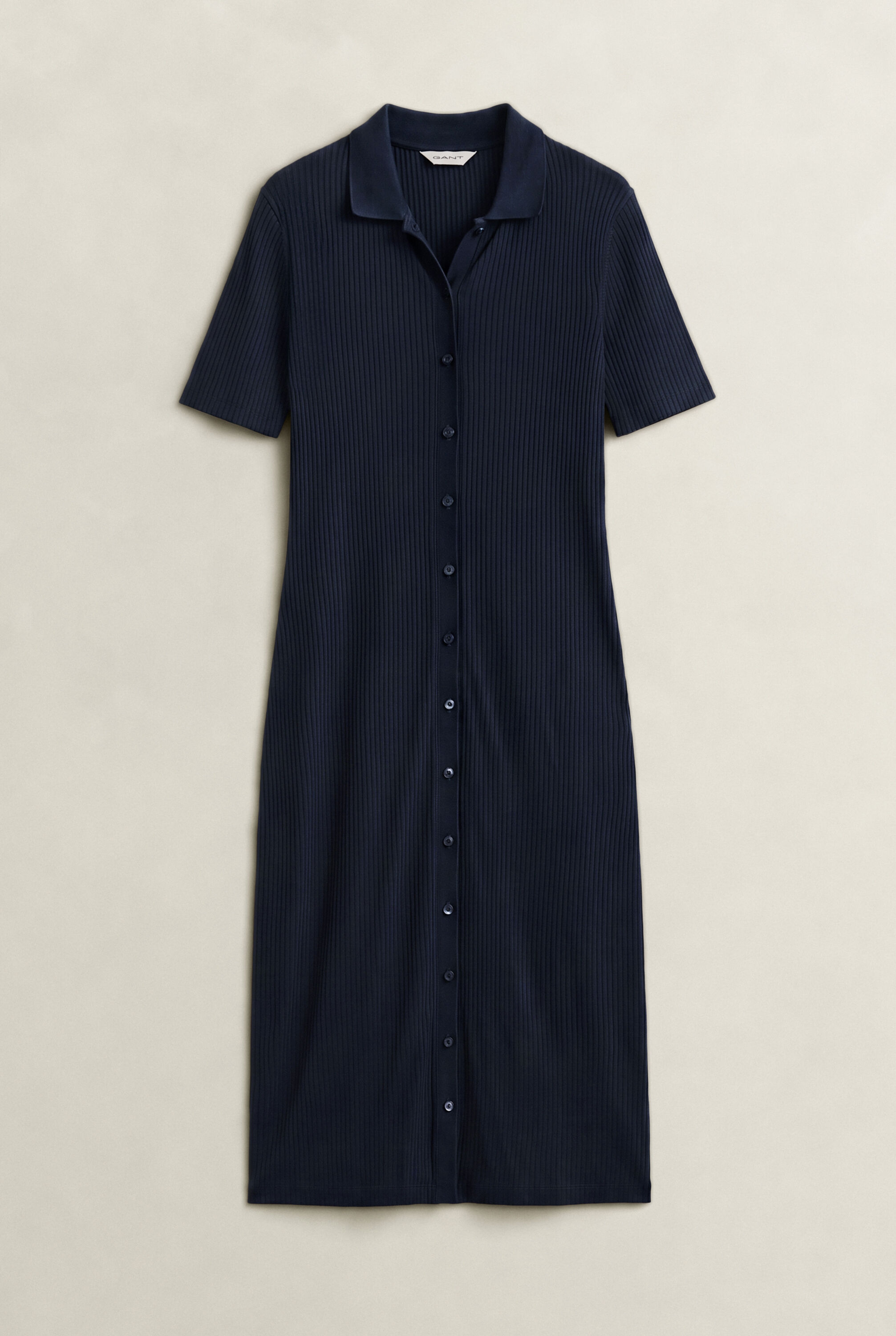 Robe polo coupe slim côtelée