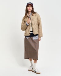 Veste matelassée avec finitions en velours côtelé