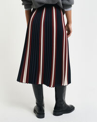 Jupe plissée à rayures