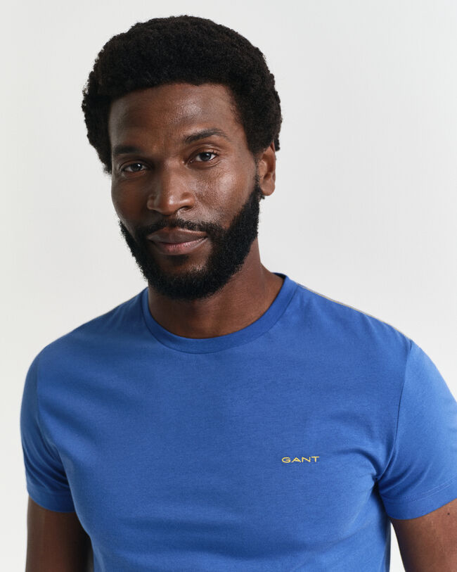 T-shirt contrastant Logo