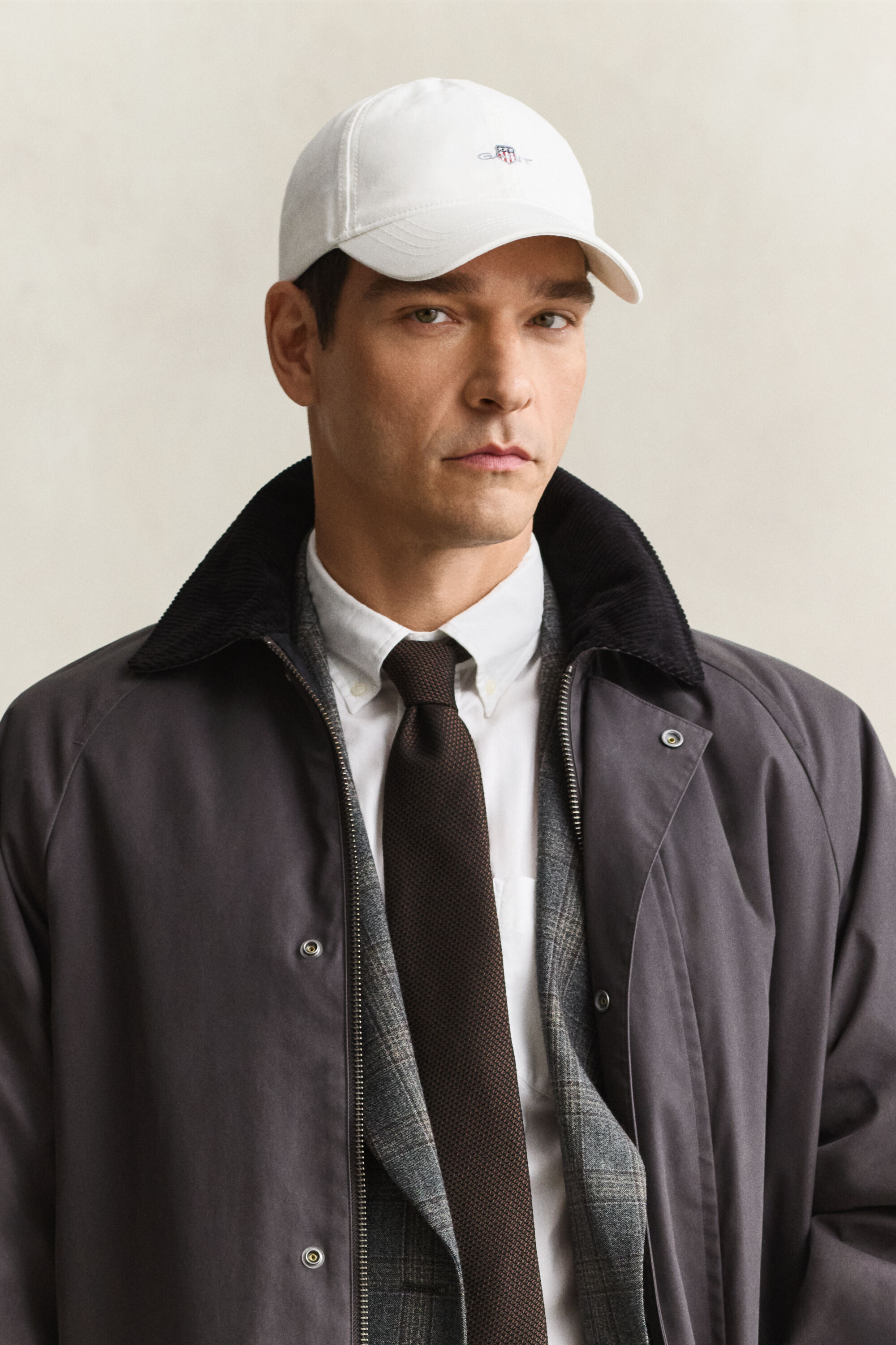 Casquette en sergé de coton avec écusson