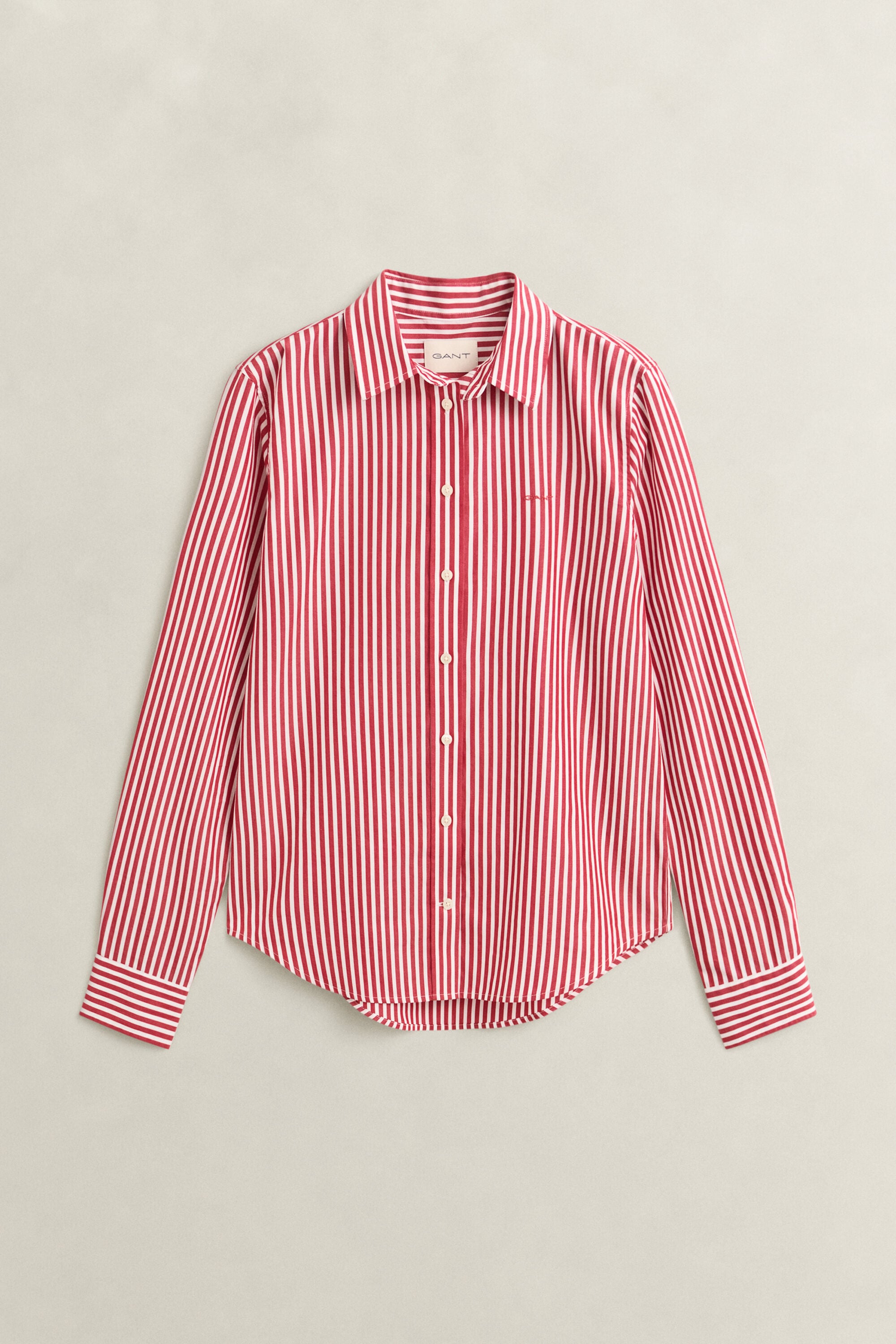 Chemise regular en popeline à rayures classique
