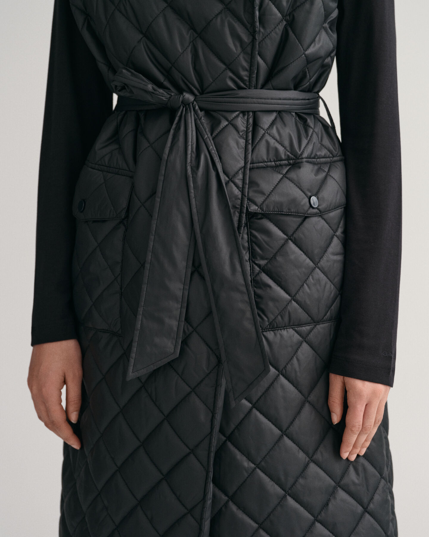 Doudoune sans manches longue matelass&eacute;e