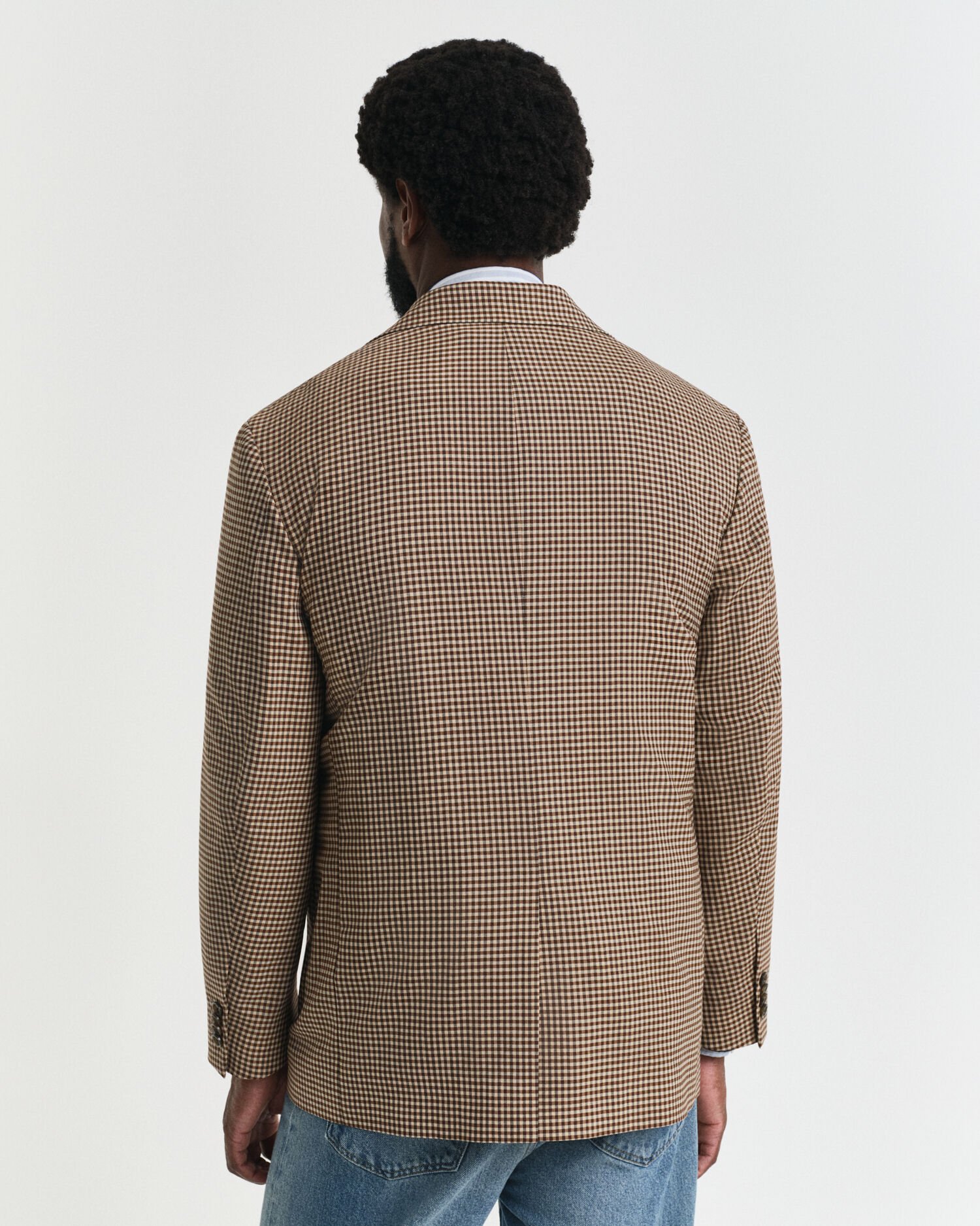 Veste blazer coupe décontractée à carreaux vichy