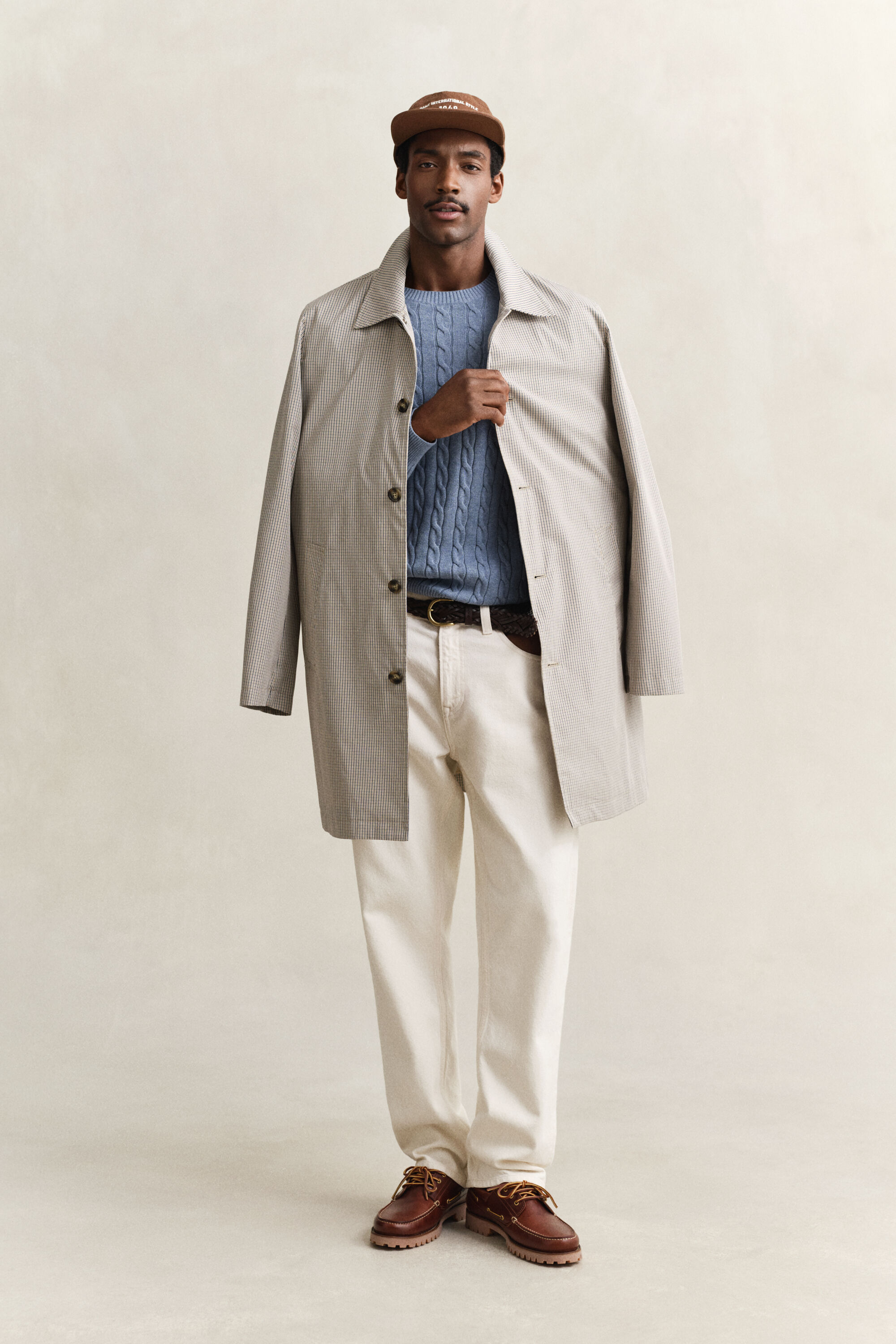 Pull col rond en maille de coton torsadée