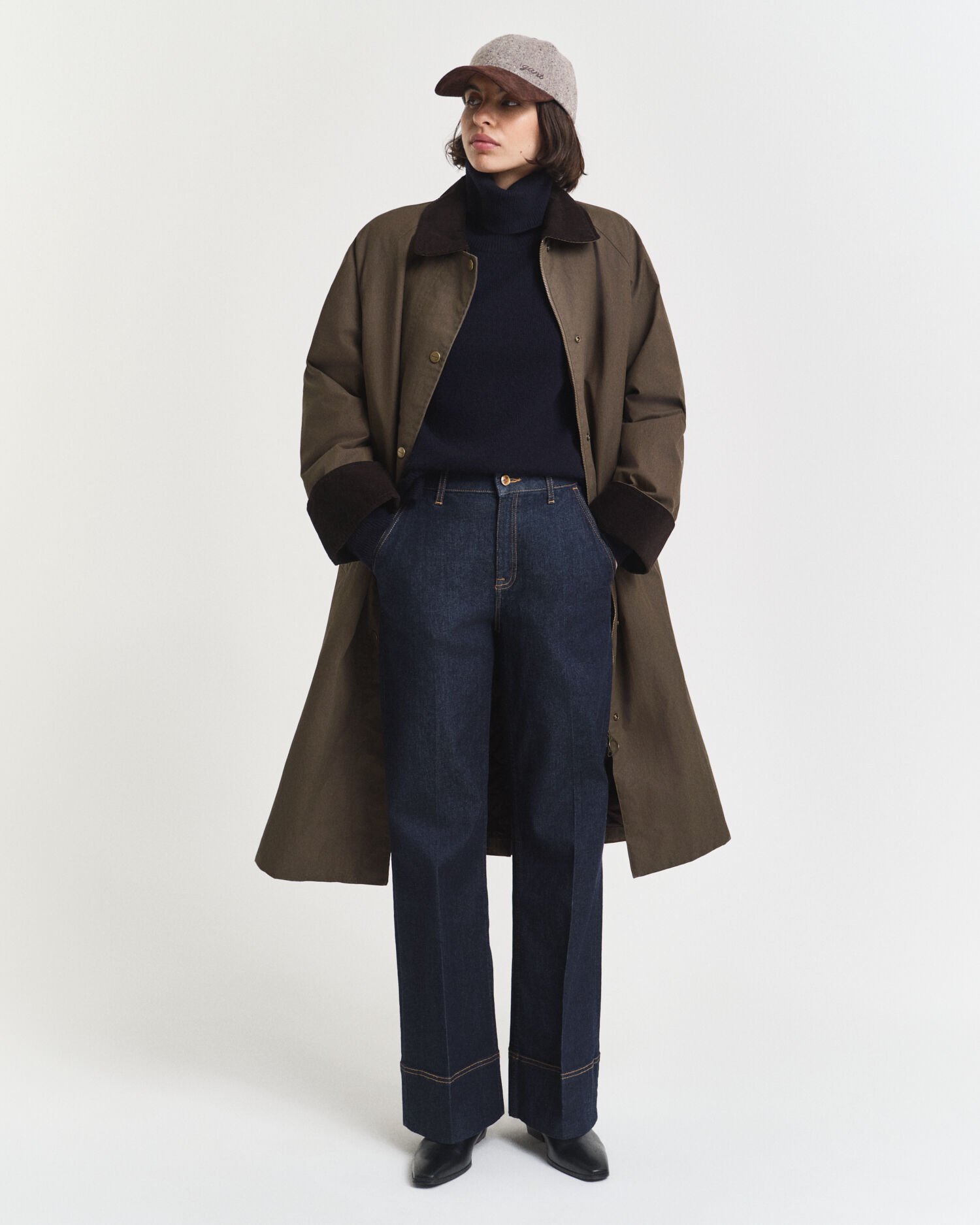 Pull col roulé en laine et cachemire doux