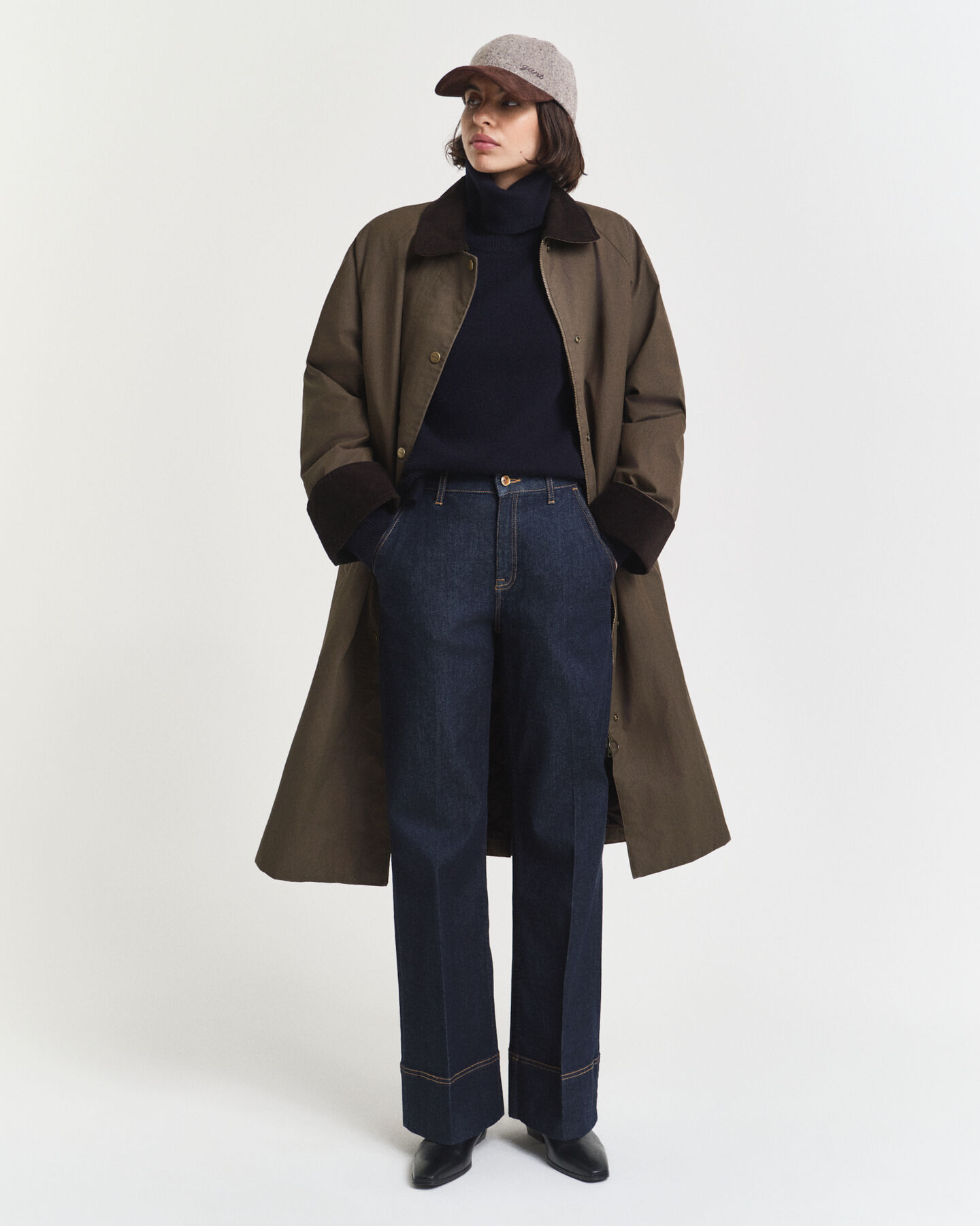 Pull col roulé en laine et cachemire doux