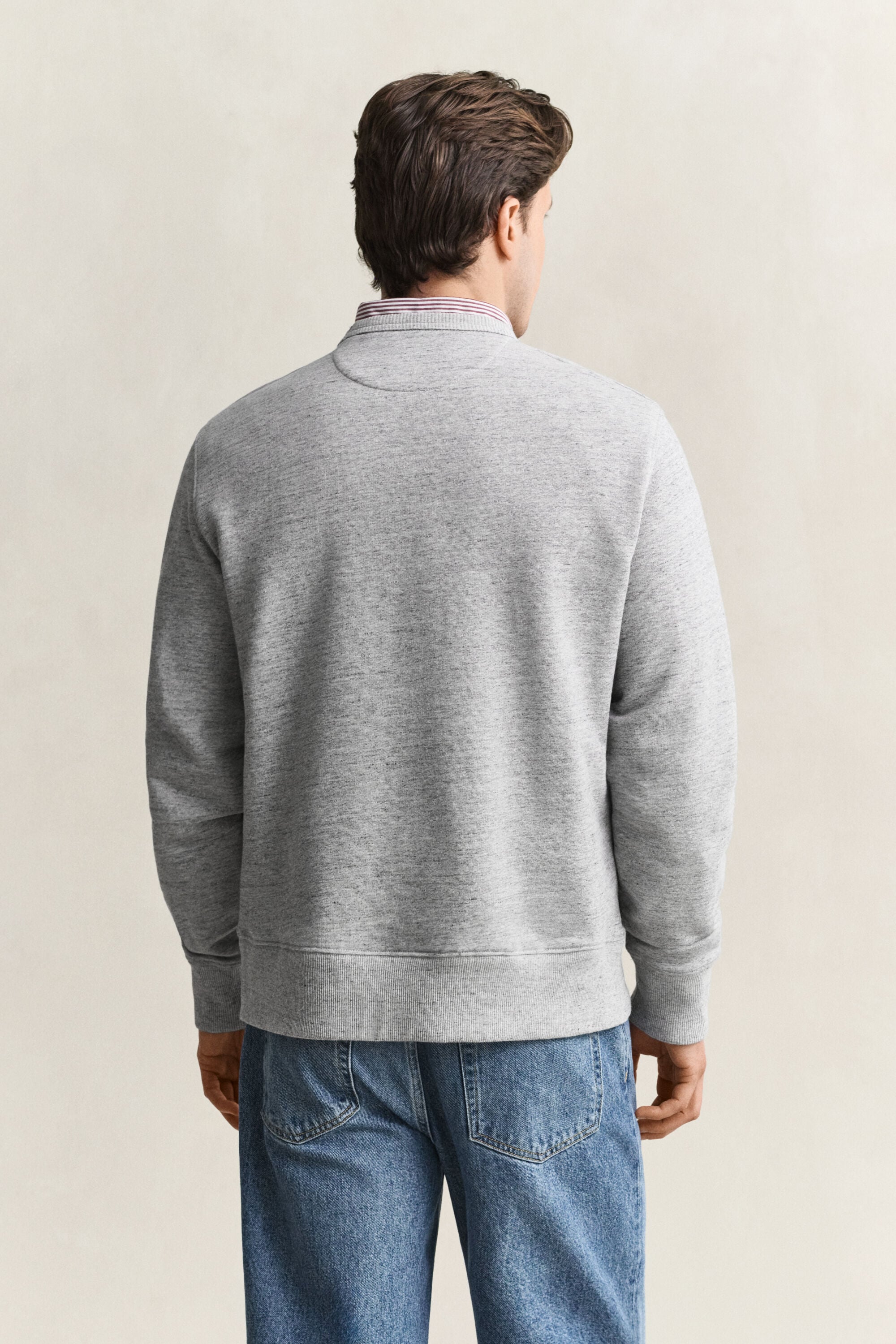 Sweat-shirt col rond chiné