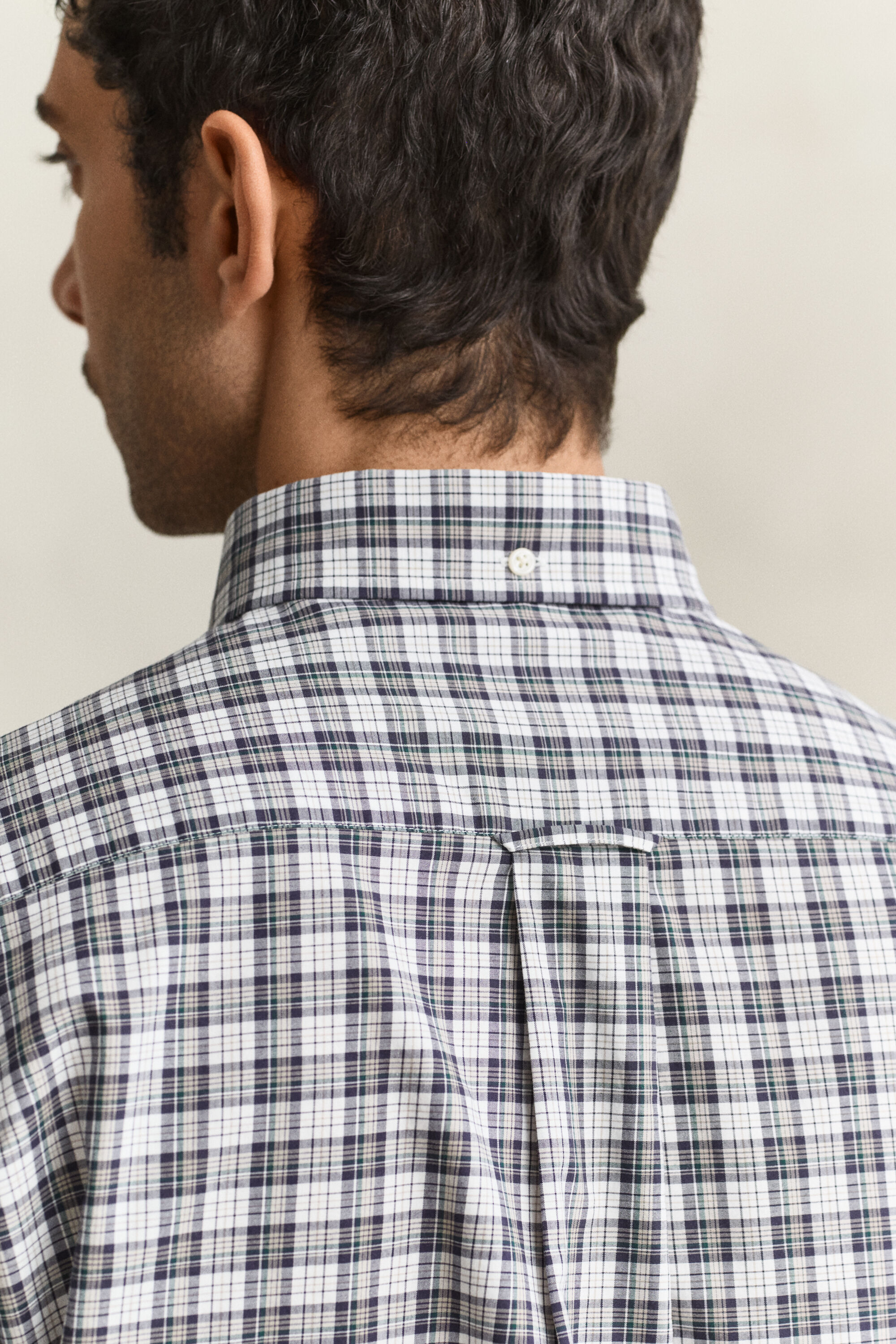 Chemise en popeline à carreaux