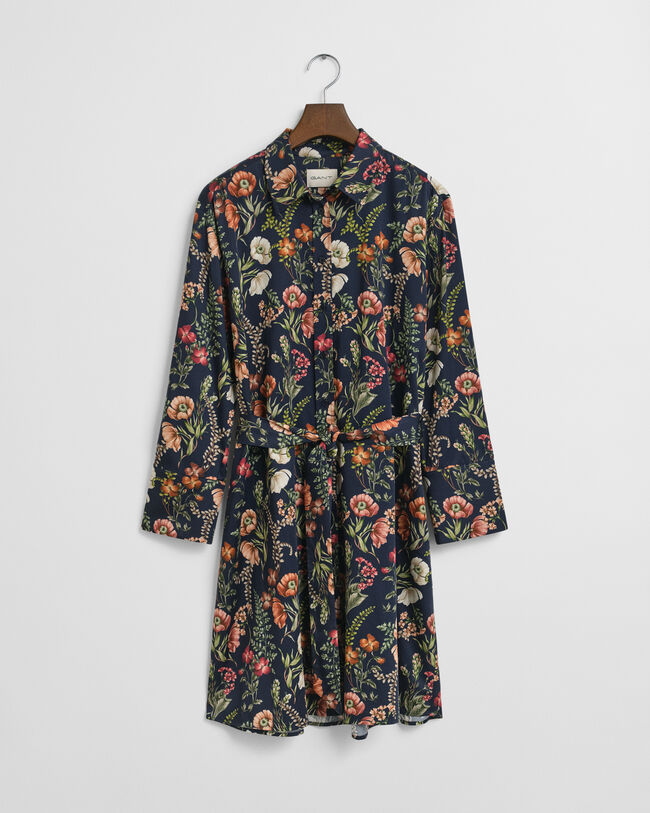 Robe-chemise en viscose à imprimé floral
