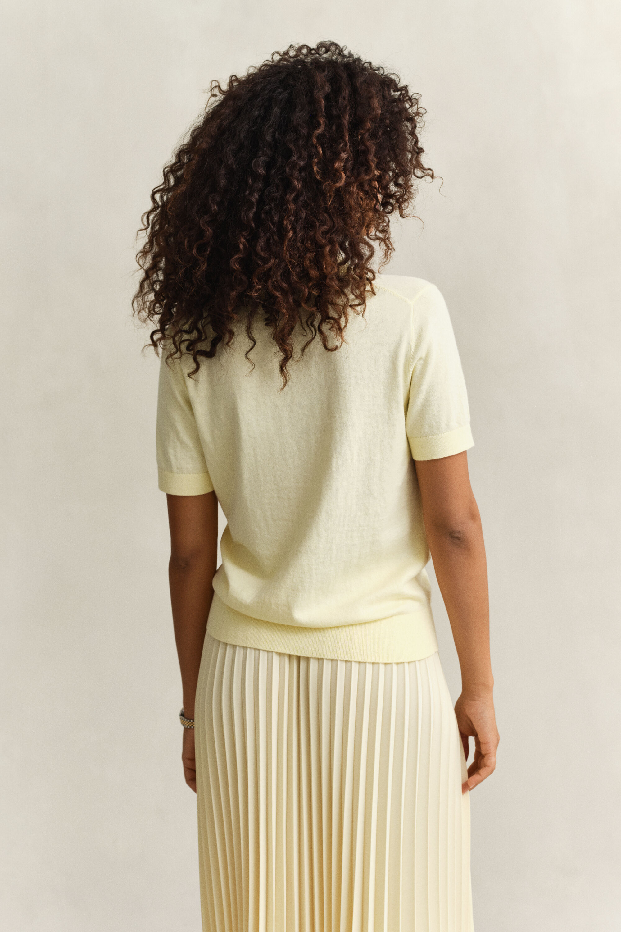 Rugger à manches courtes en maille