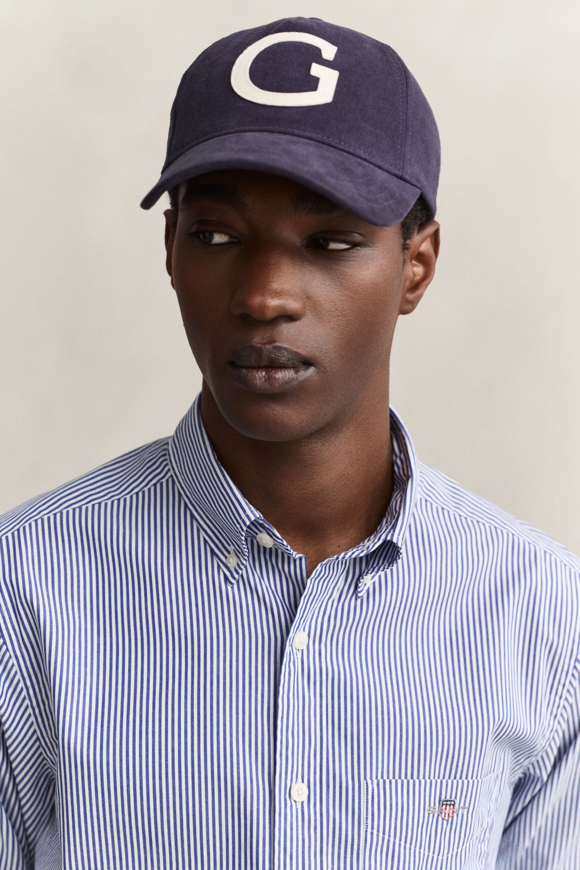 Chemise regular en popeline à rayures classique