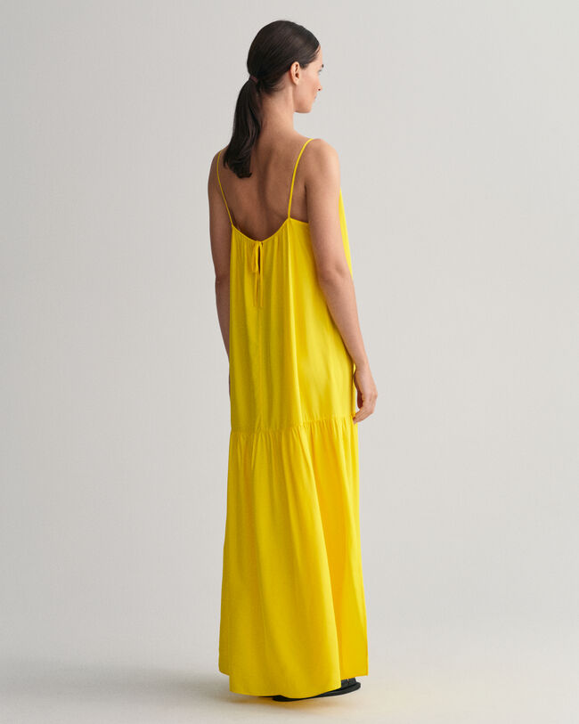 Robe longue &agrave; bretelles