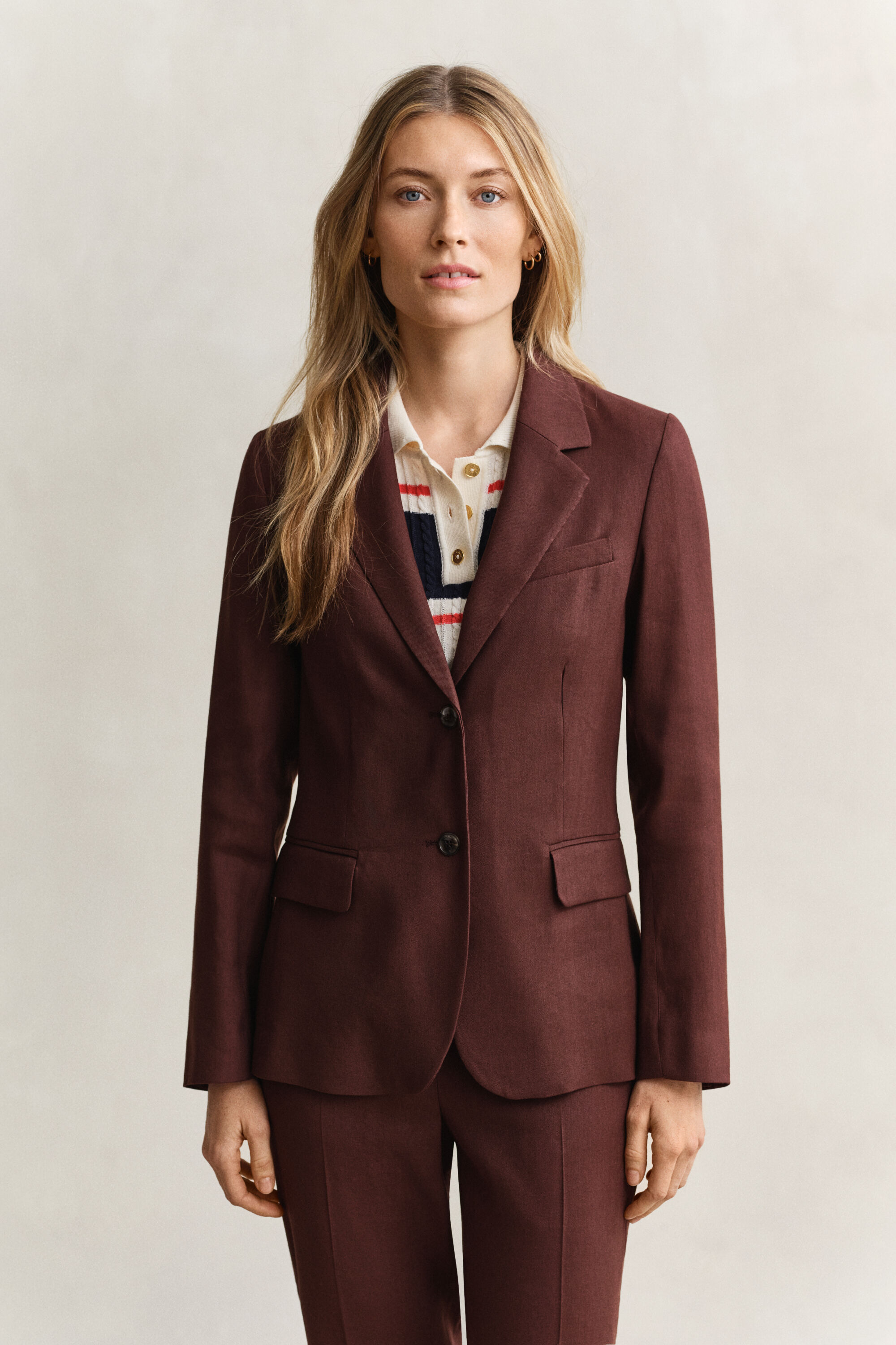 Veste blazer en lin stretch