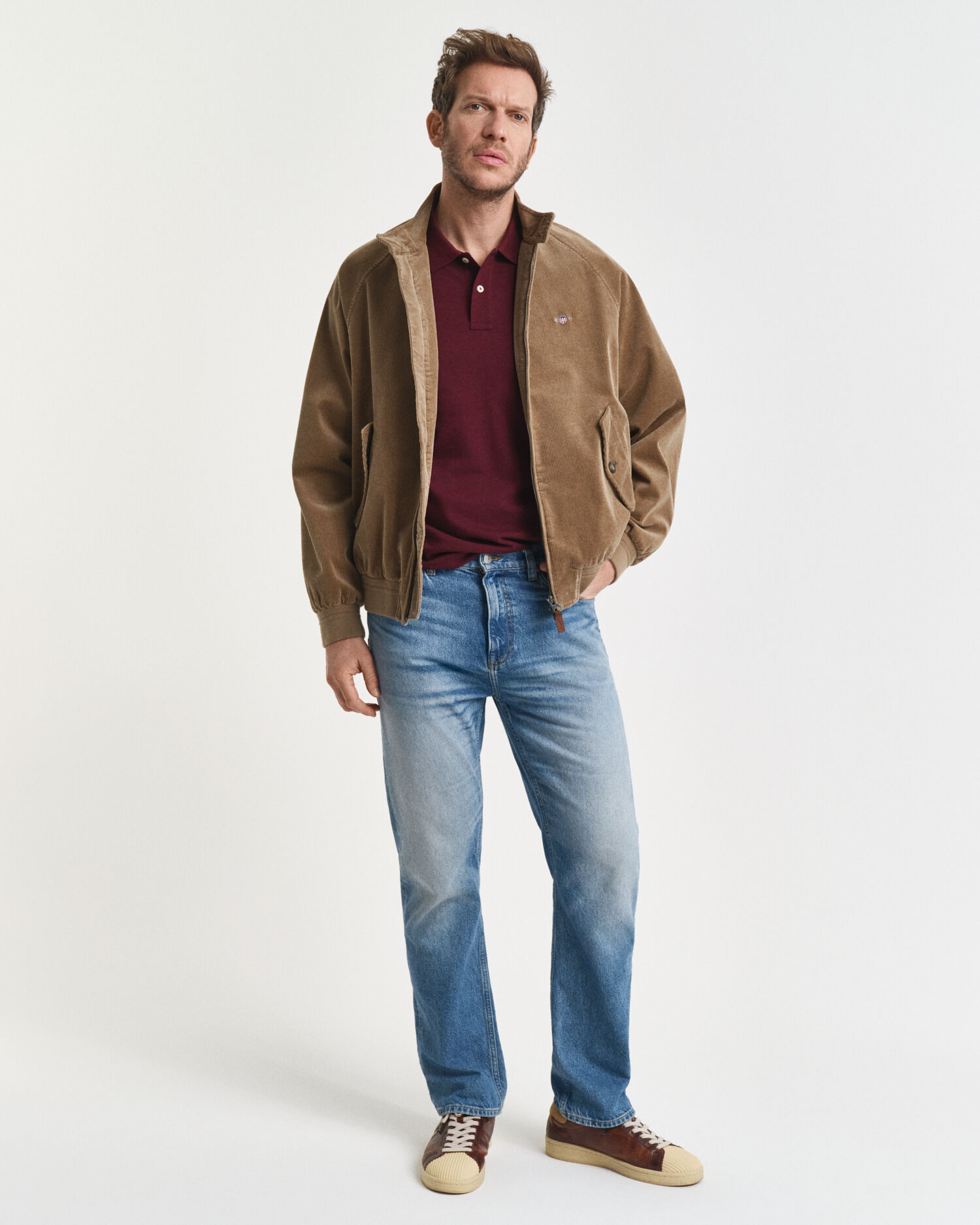 Polo coupe regular en coton piqué Shield