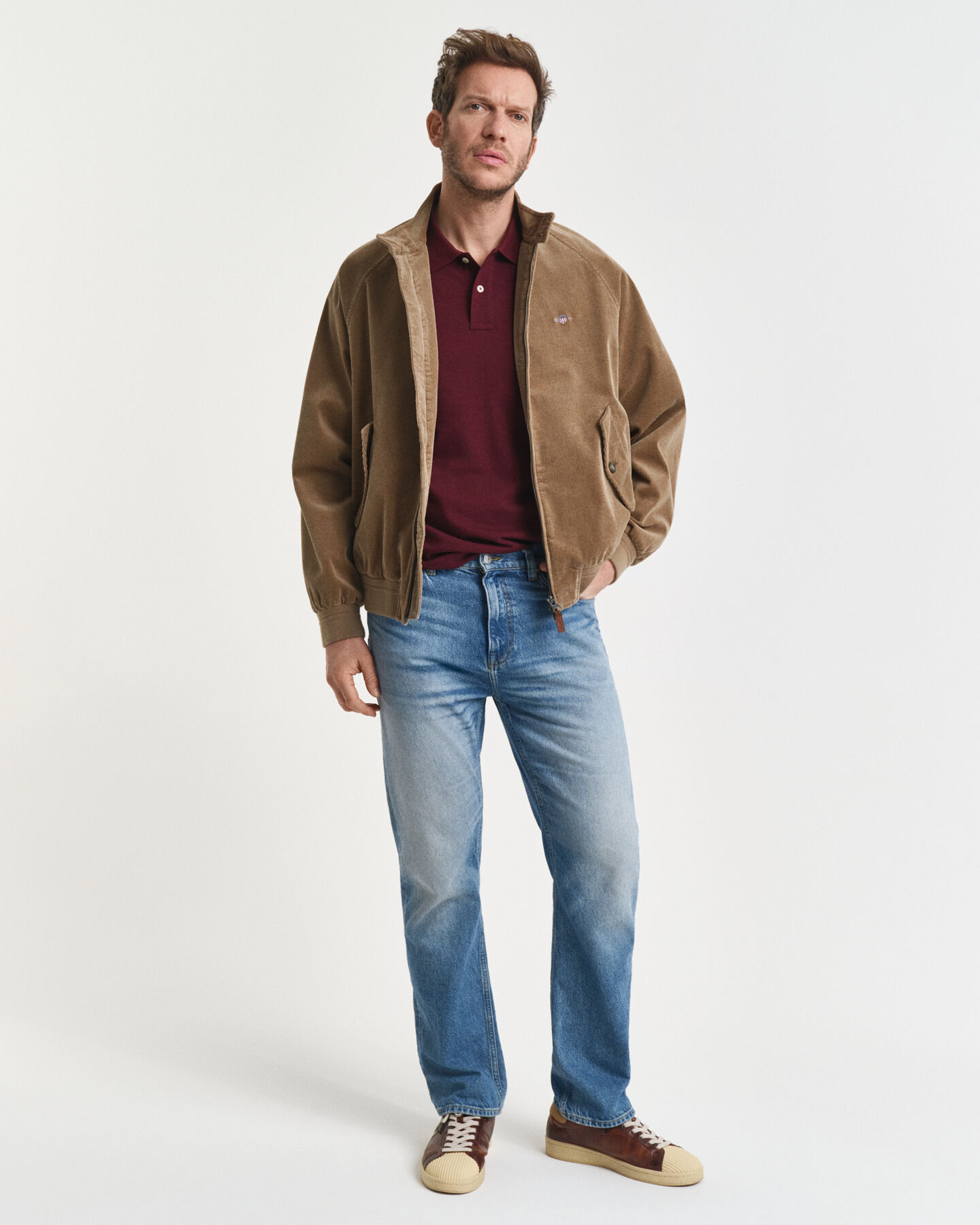 Polo coupe regular en coton piqué Shield