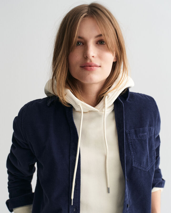 Chemise regular fit en velours côtelé