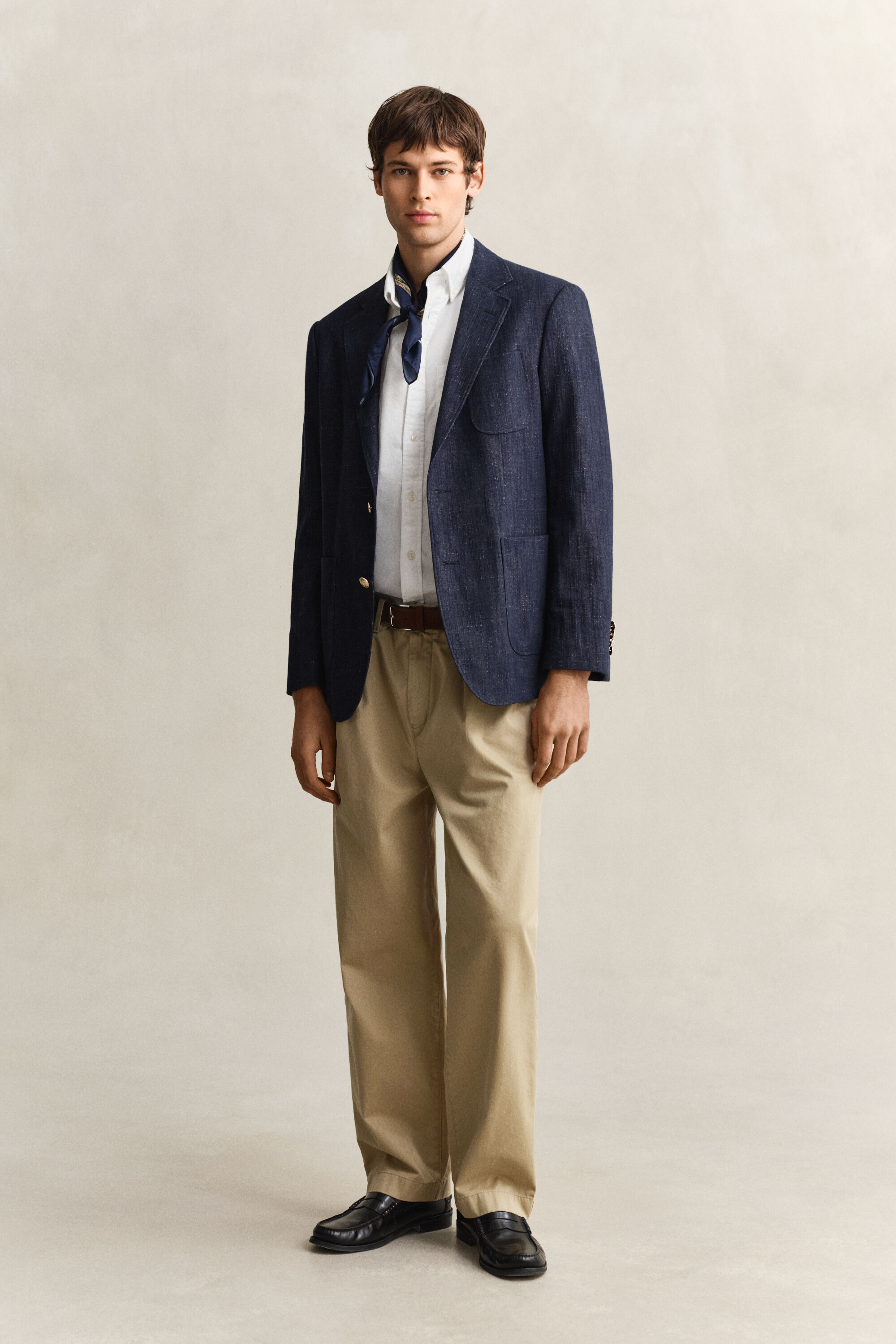 Chemise dobby en coton Oxford classique à rayures