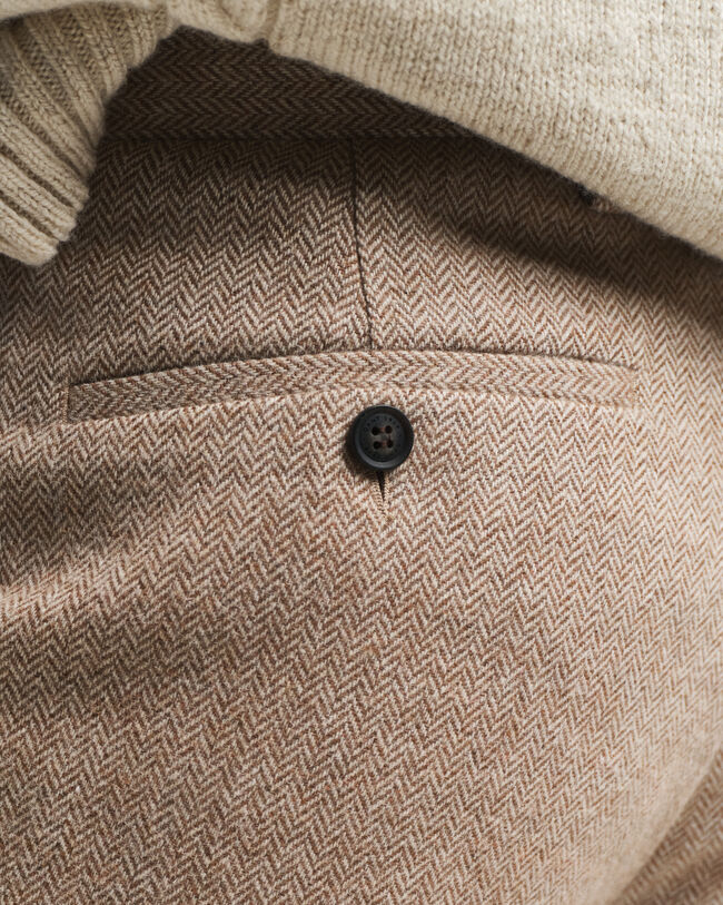 Pantalon de costume slim fit &agrave; chevrons