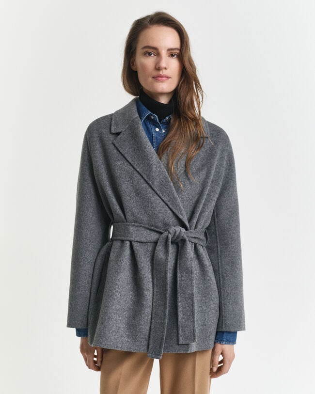 Veste cousue main avec ceinture