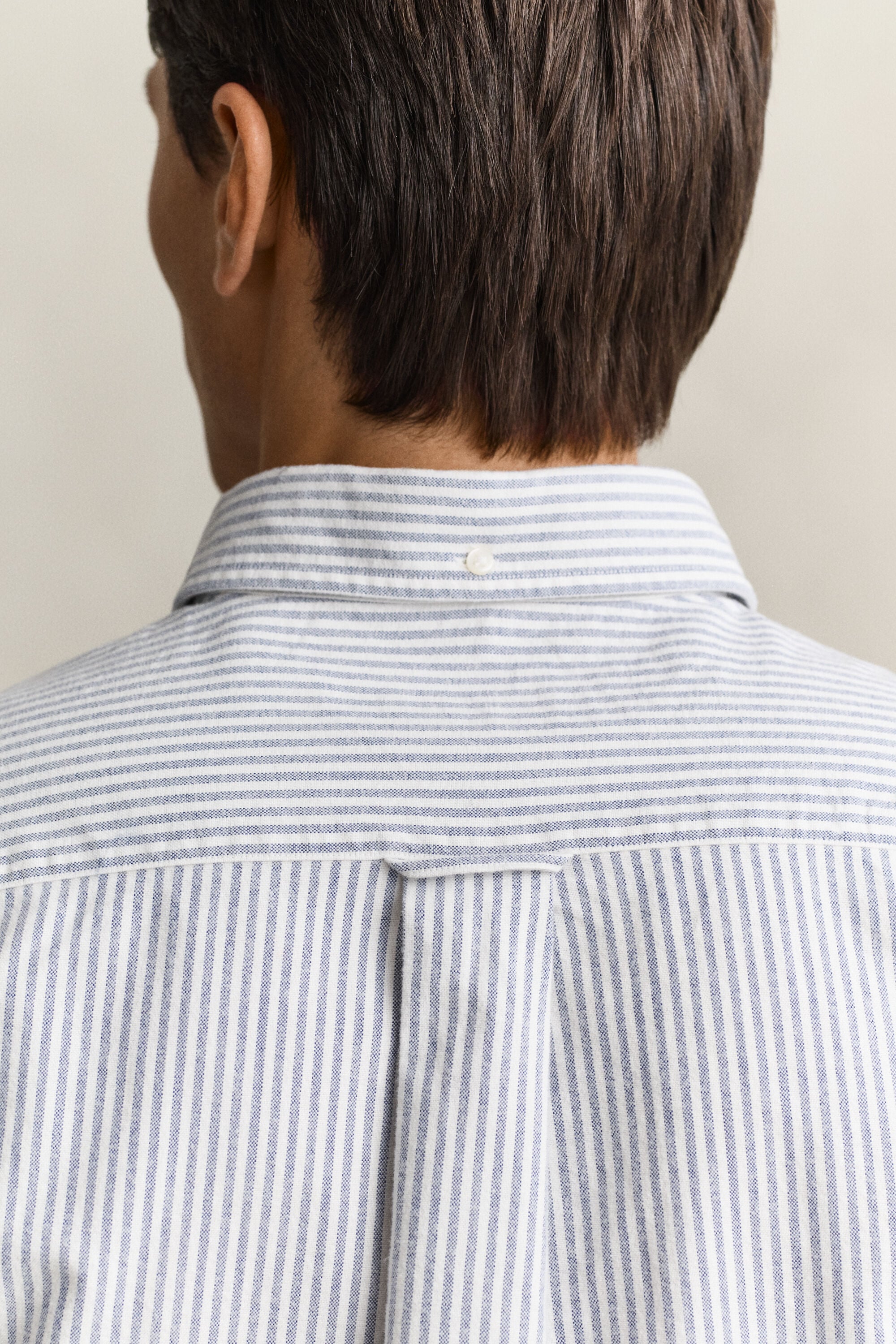 Chemise en coton Oxford brossé avec rayures