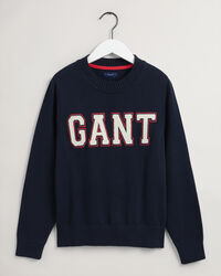 Pull ras du cou en coton Logo