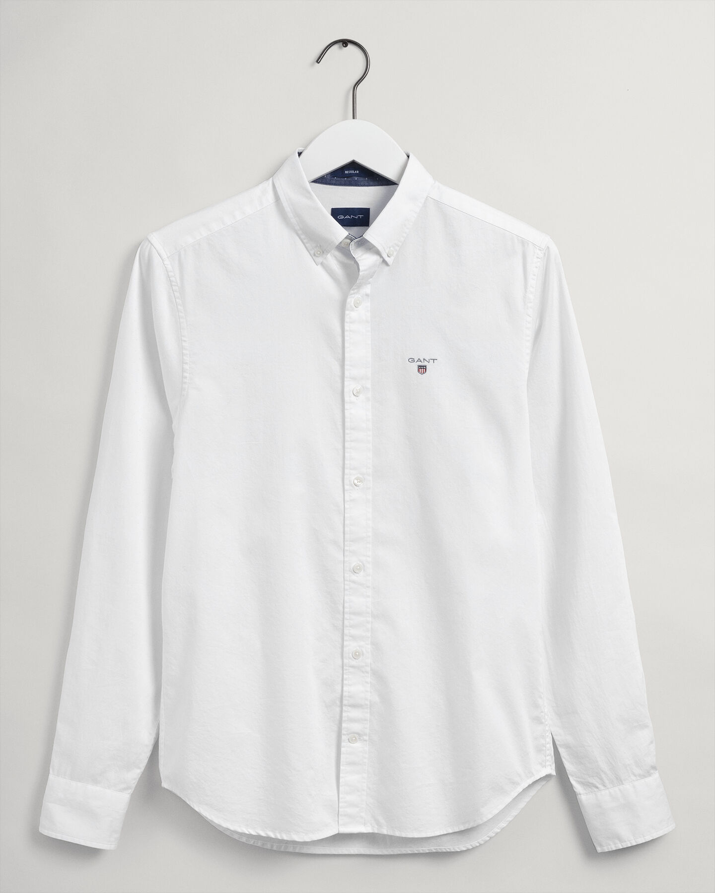 Chemise slim fit en coton Oxford armur&eacute; &agrave; pois