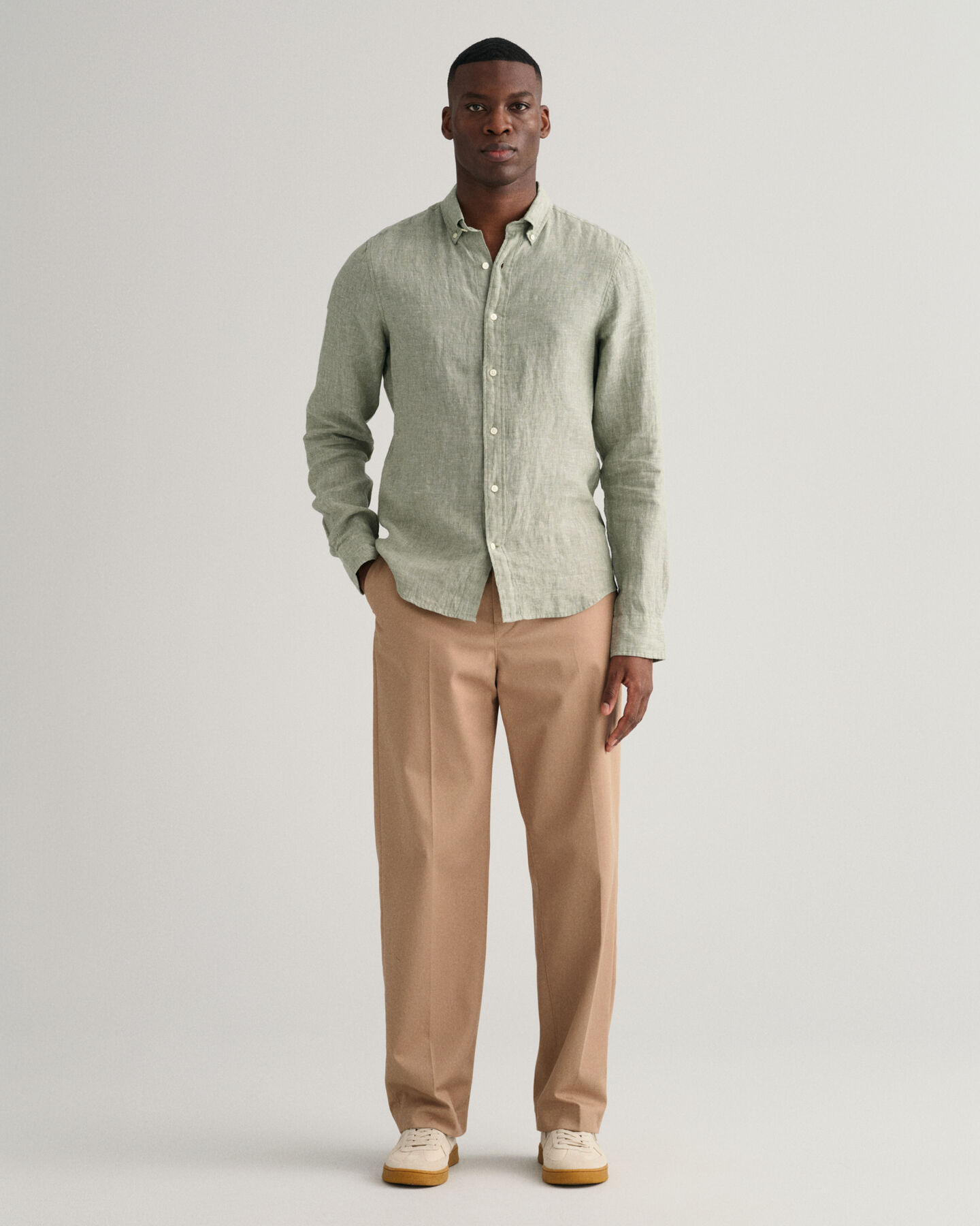 Chemise slim fit en lin