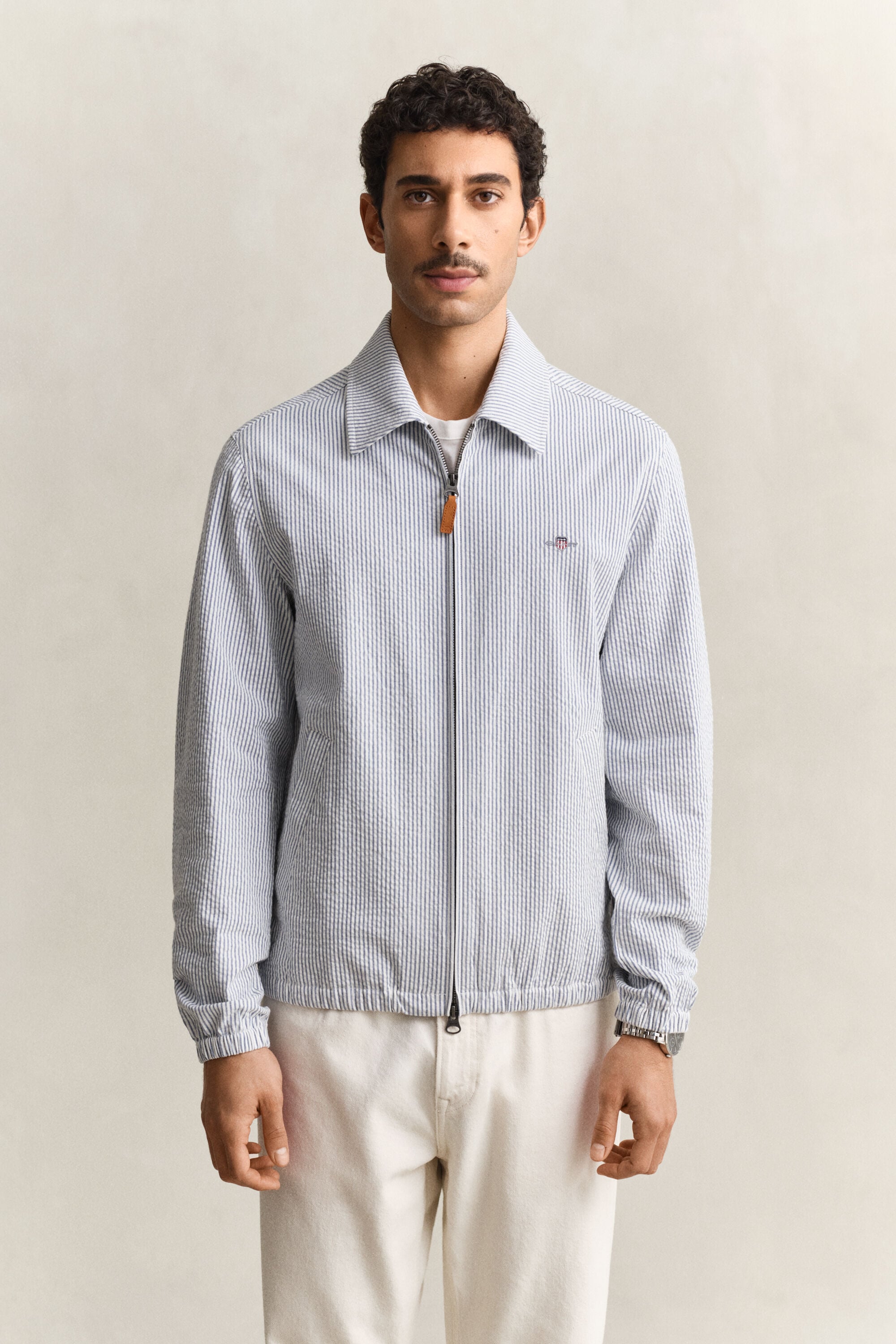 Veste Windcheater en seersucker