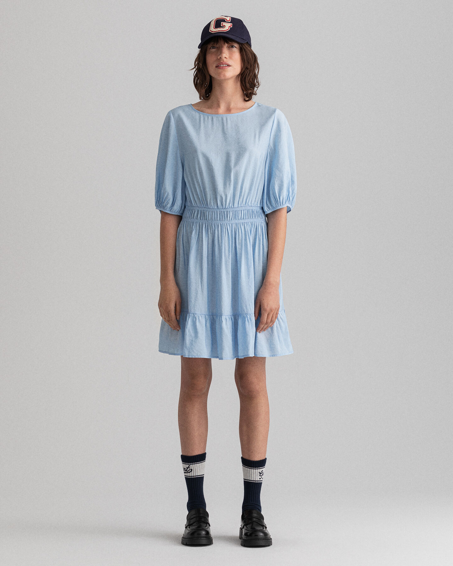 Robe à manches bouffantes Flounce