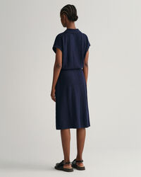 Robe en lin mélangé avec col