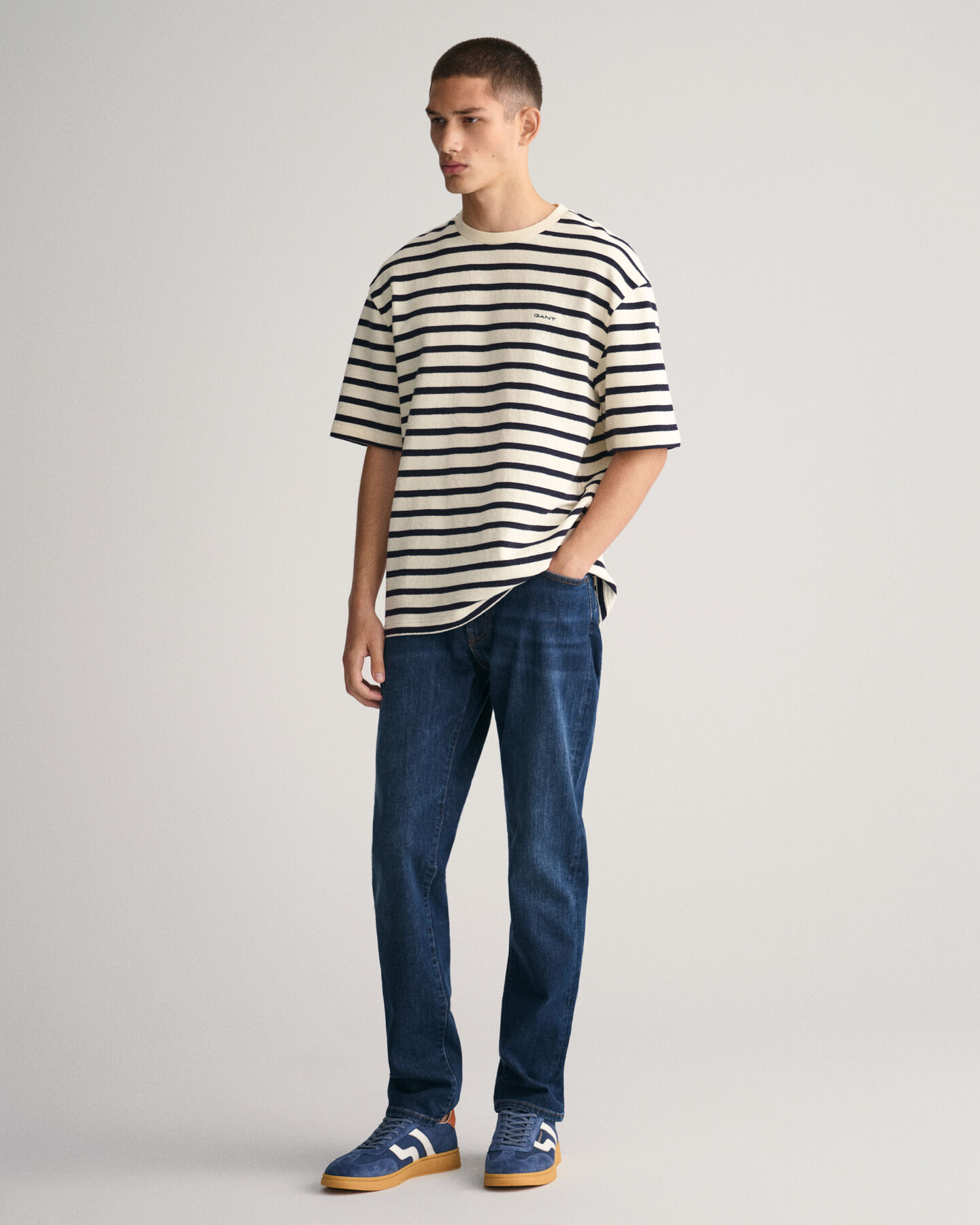 T-shirt &agrave; rayures textur&eacute;