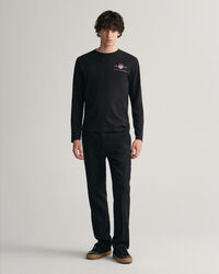 Pantalon slim fit en flanelle