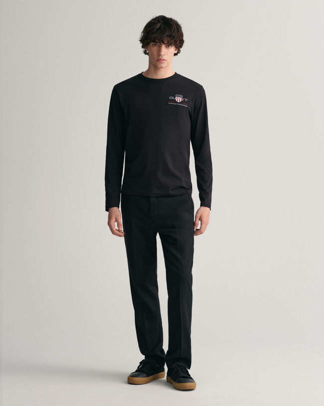 Pantalon slim fit en flanelle