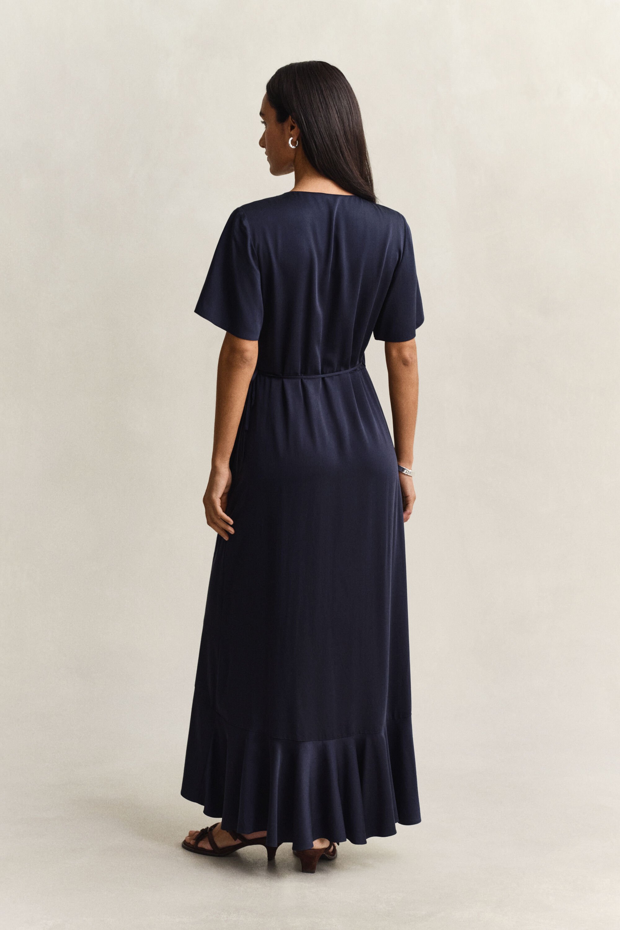 Robe portefeuille à volants