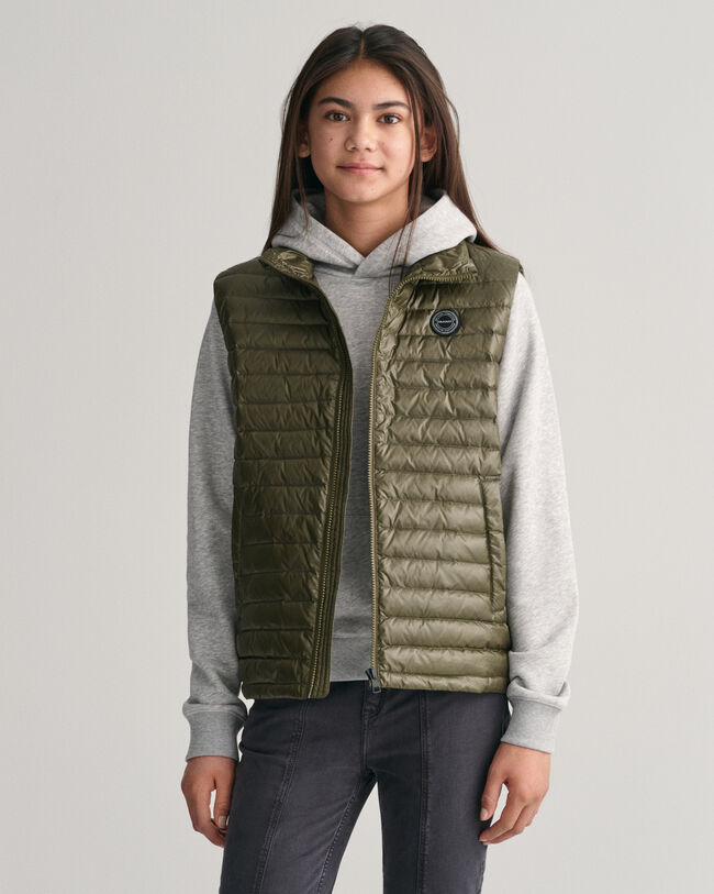 Doudoune sans manches l&eacute;g&egrave;re rembourr&eacute;e en duvet Shiny Teens