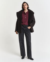 Polo en coton piqué à manches longues