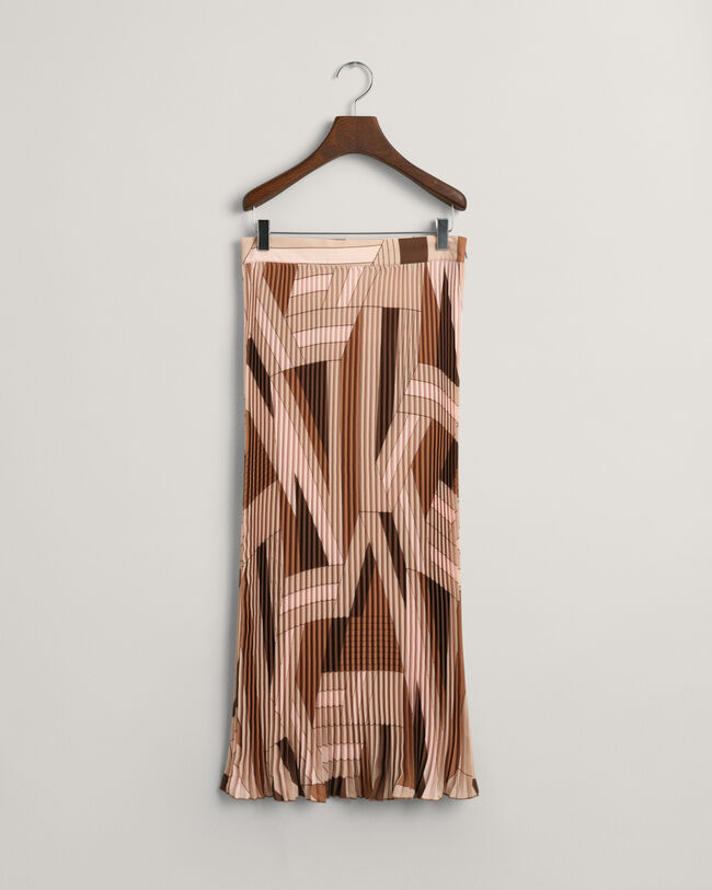 Jupe pliss&eacute;e &agrave; imprim&eacute; Letters