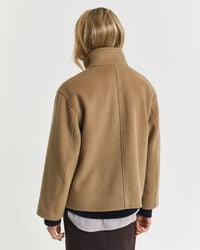 Veste courte zippée en laine