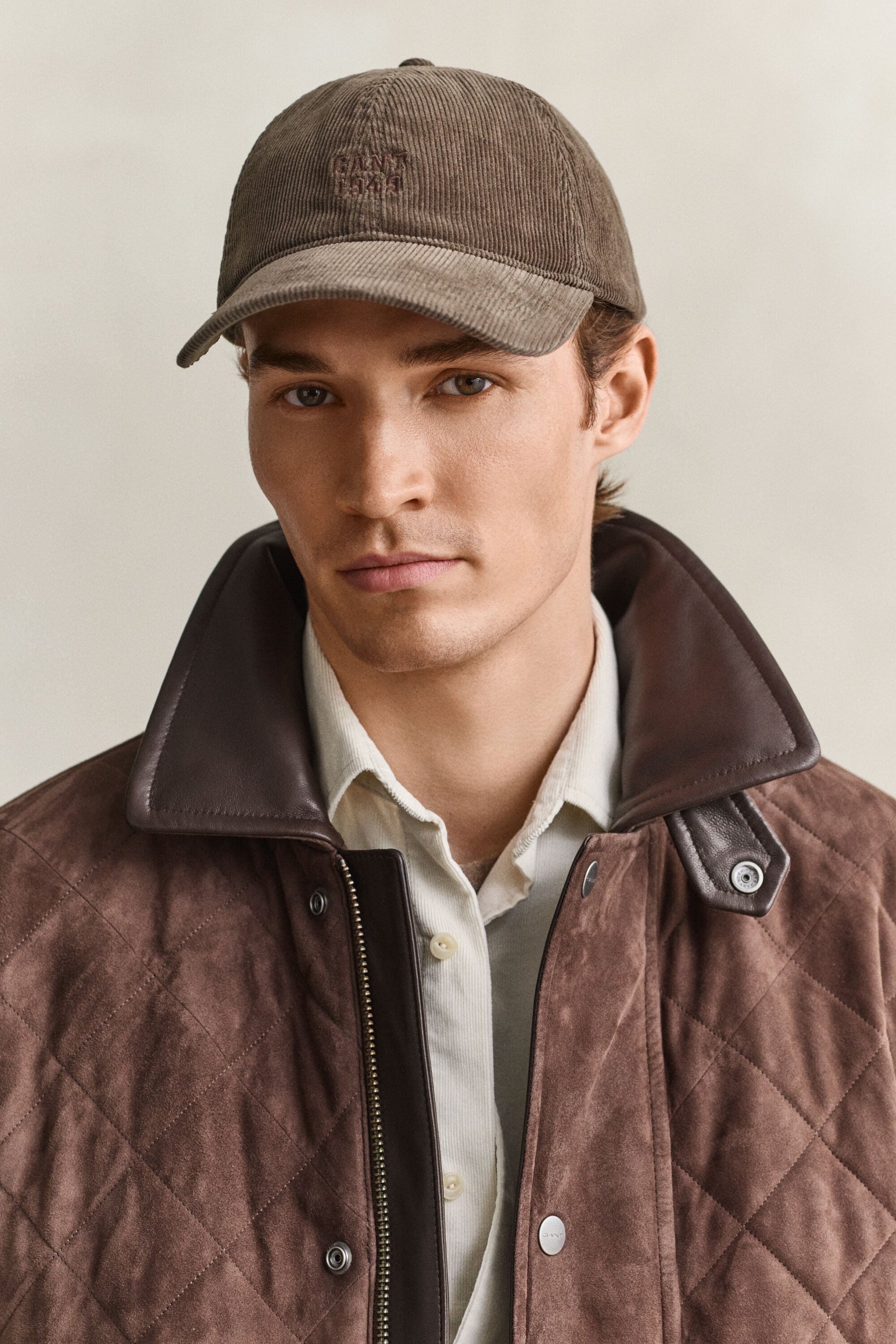 Casquette en velours côtelé