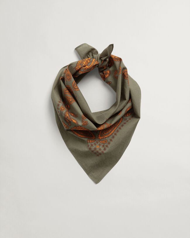 Foulard en coton &agrave; motif cachemire