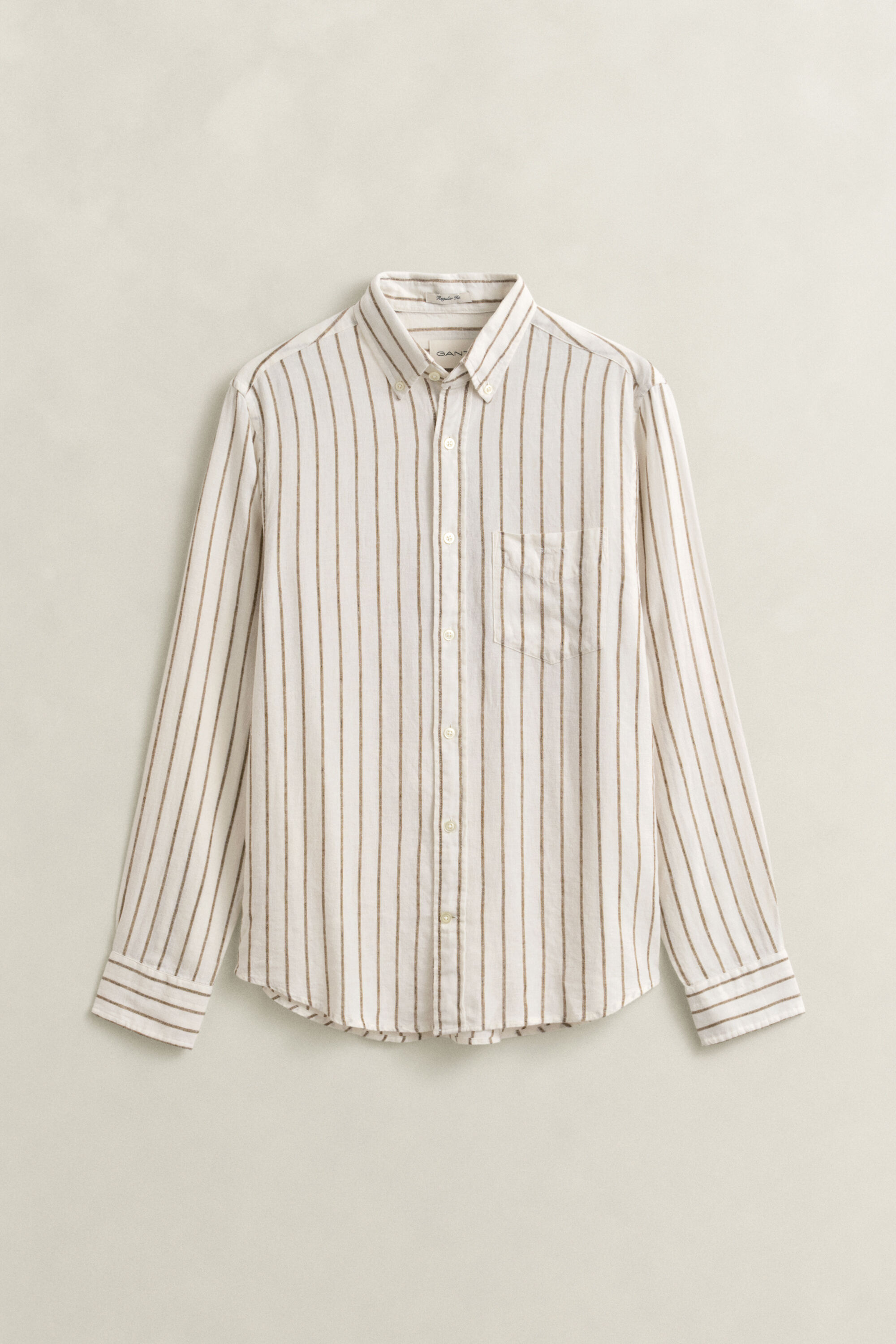 Chemise en lin mélangé à rayures